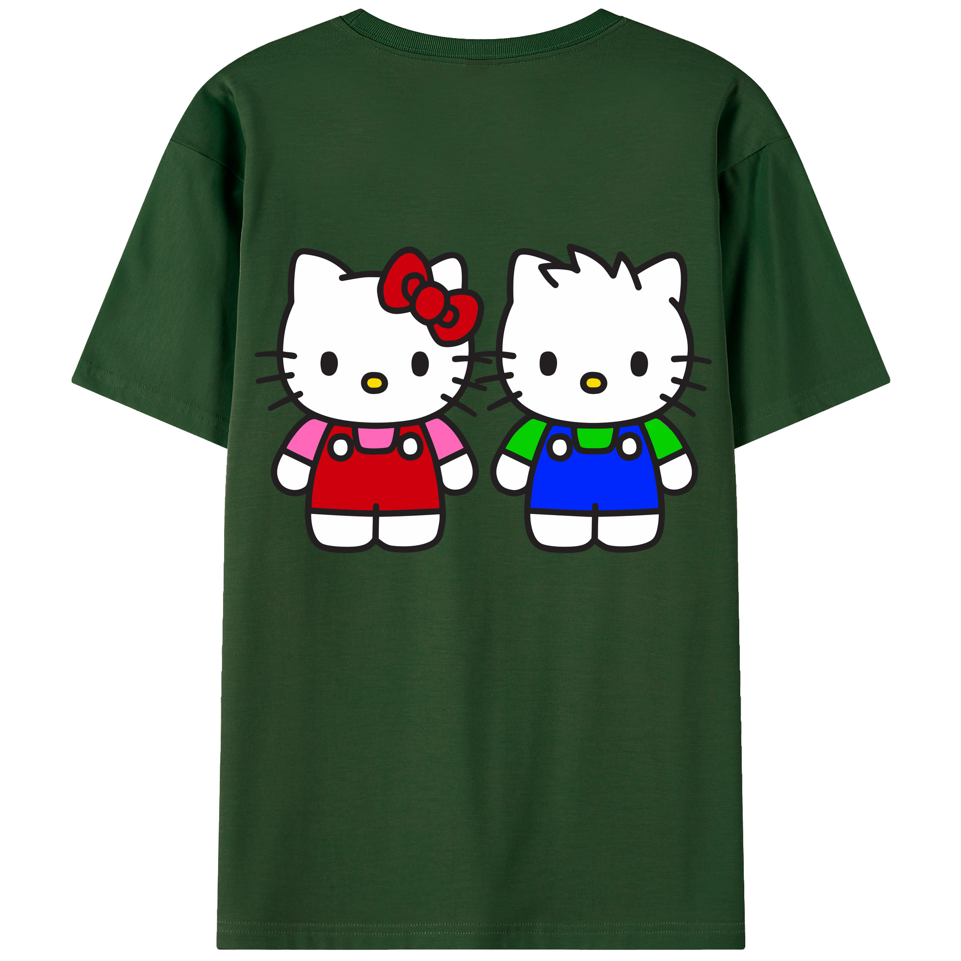 （画像用） Hello Kitty ハローキティ 綿100％半袖Tシャツ（背面プリント）